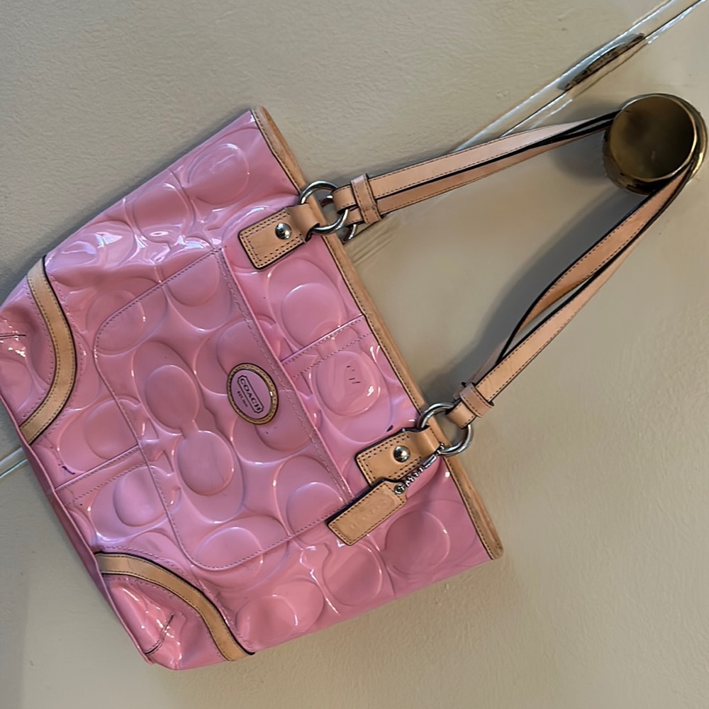 Patent Leather Coach Tote